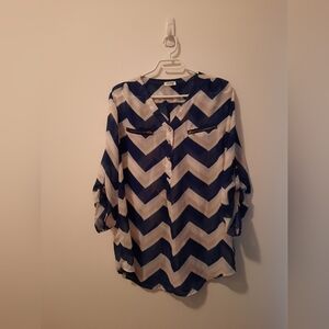 Zig Zag Patterned Blouse